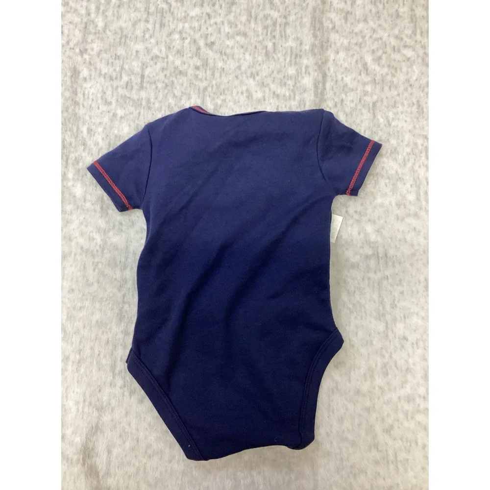 MLB Baby Atlanta Braves Bodysuit‎ and Bib Set Navy Blue 6 Months 100% Cotton